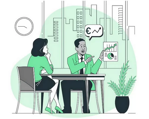 “Business financial planning visual for flexibele financiering”